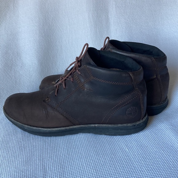 Timberland Edgemont Chukka Ankle Boots Brown Leather Lace Up Round Toe Sz 8.5 - Picture 2 of 8